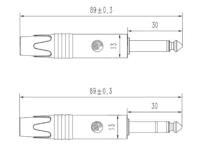 Metal 3.5 mm 1/4" Inch Mono Jack Male Plug Stereo Headphone Jack 3.5mm 6.35mm Gold