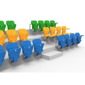 Quality Automatically Folding Spectator Stadium Seating With Optional Armrest for sale
