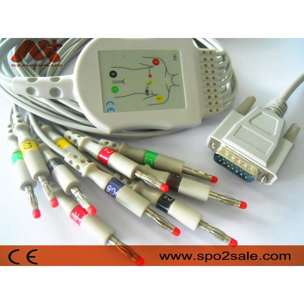 Buy BA-902D EKG Cable 15 Pin Nihon Kohden Ecg Cable Direct Connect at wholesale prices