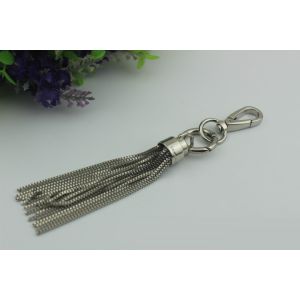 Hot sale custom gold nickel gunmetal color metal tassels cap with spring hooks