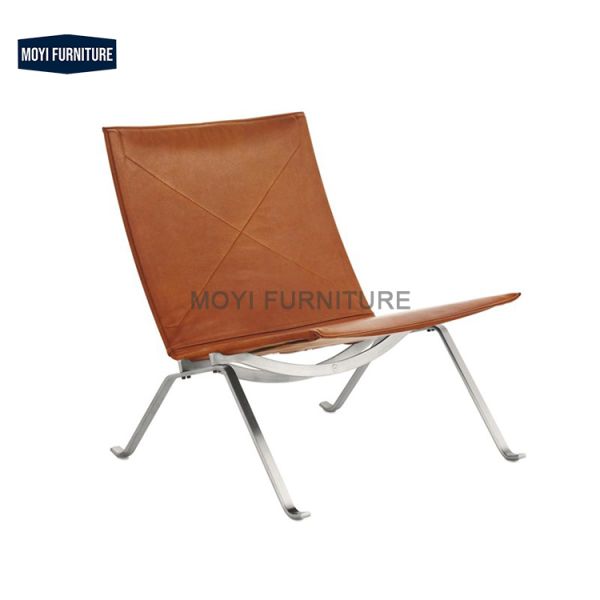 Genuine Leather Modern Living Room Lounge Chair with Ottoman Customized Leisure Chair Home Furniture