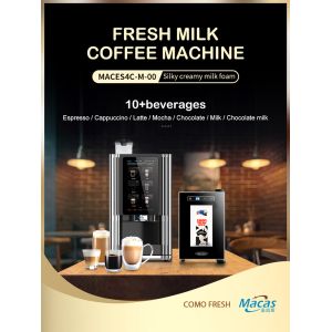 Commercial Touch Screen Tea Coffee Vending Machine With Fresh Milk