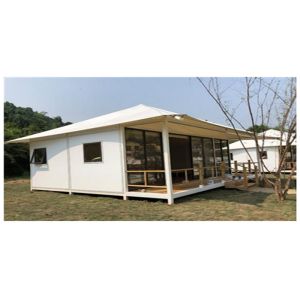 Outdoor Permanent Glamping Tents High Toughness Durable Aging Resistance