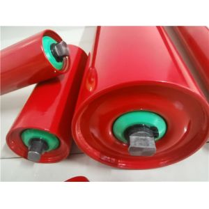 China 30 Degree Galvanized 133mm Conveyor Steel Rollers With Bearings on sale