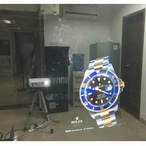 3D Advertising Rear Projection Film Daylight Glass Holographic 100um Transparent