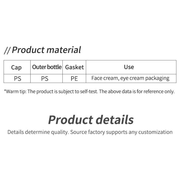 Customer's Logo Luxury 10g Round PS Silver Empty Clear Plastic Packaging Cosmetic Cream Jar for Lip Balm