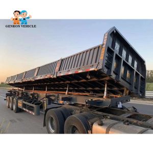 FUWA Square Axle 50m3 Side Tipper Dump Semi Trailers