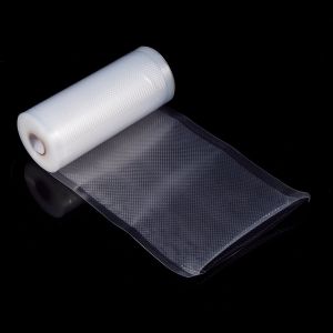 SGS Transparent Plastic Embossed Vacuum Sealer Bags Rolls Packaging Nuts