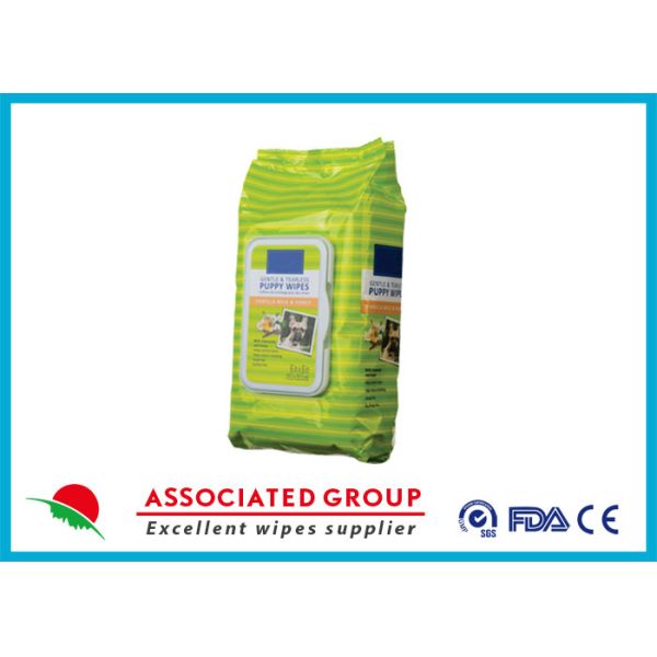 Buy Antibacterial Pet Cleaning Wipes , Quick Bath Pet Wet Wipes Unscented at wholesale prices