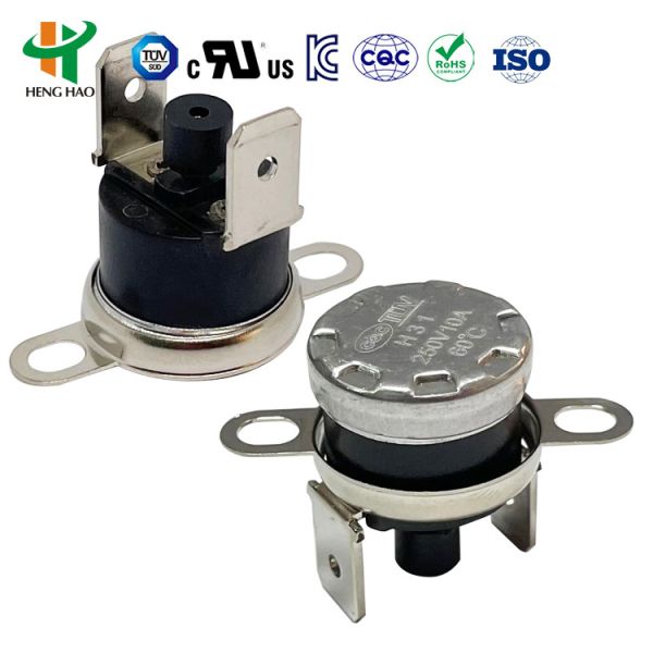 Buy KSD301 Bimetal Thermostat with 100000 Cycles Normally Closed or Open Temperature Protector for Automobile Cooling Fan at wholesale prices