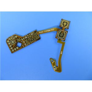 Single Layer Flexible Circuit with 1.0mm FR-4 Stiffener and Immersion Gold for