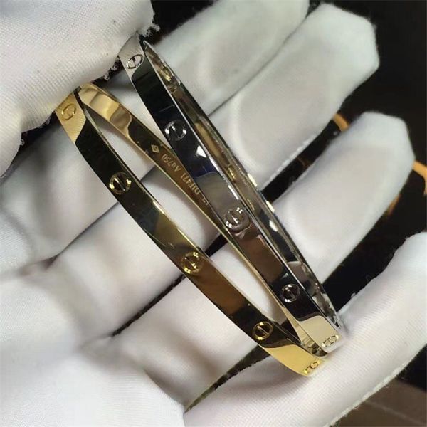 C love bracelet 18k gold white gold yellow gold rose gold diamond bracelet Jewelry factory in Shenzhen, China