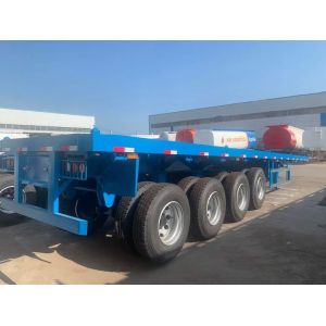 Tread 1840mm Load Capacity 60t-70t 40ft Flatbed Semi Trailer