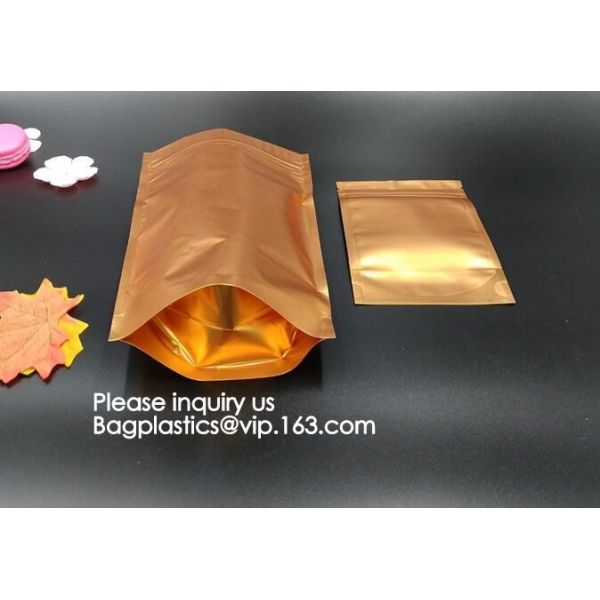 aluminum foil vacuum metalized bag/nylon retort pouch for frozen food with tear