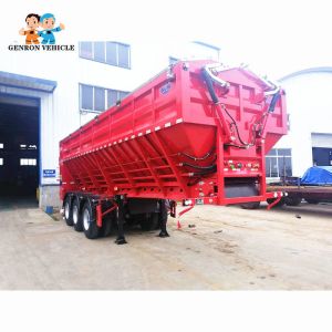 Quality Genron 60T 4 Axle Grain Aluminum Dump Semi Trailers for sale