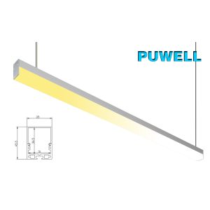 IP44 24W LED Linear Suspension Light For Restaurant