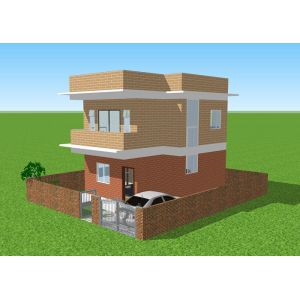 Prefab Hot Dip Galvanized Lightweight Steel Structure Villa Duplex Apartment