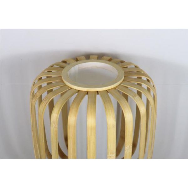 Bamboo Weaving Rattan Floor Lamp For Residential Teahouse Living Room