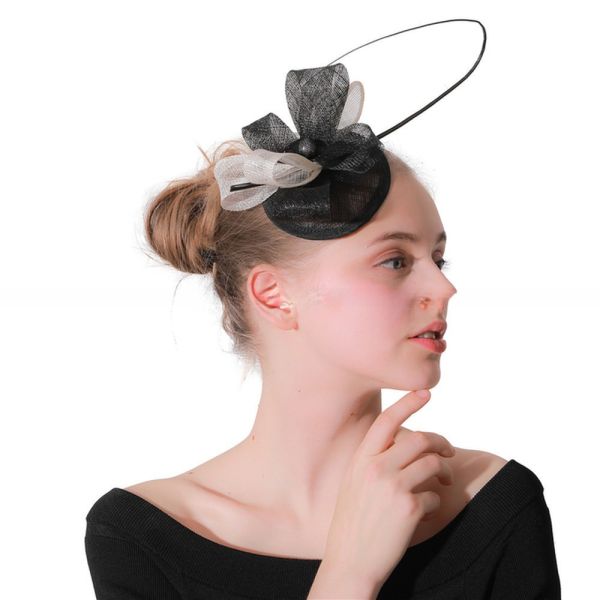 10cm Dyed Sinamay Feather Fascinator for Hat Decoration and Party Decoration Supplies