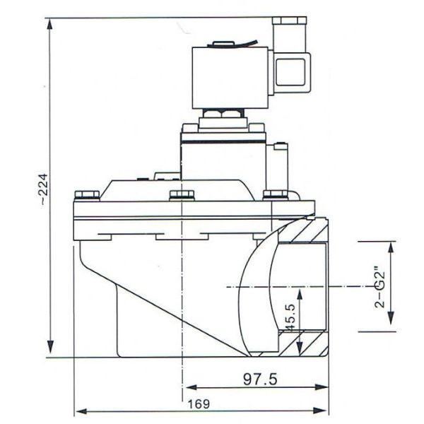 2'' SCG353A050 ASCO Type Pulse Jet Diaphragm Valve For Baghouse