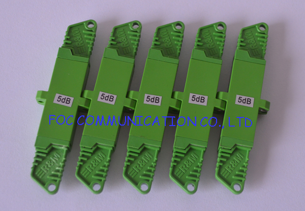 E2000 / APC Female to Female Fiber Optic Attenuator Reducing Optical Signal Power