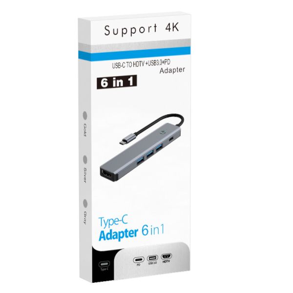 Multifunctional Data Station Usb C Hub Smart Adapter With 5Gbps Transfer Speed