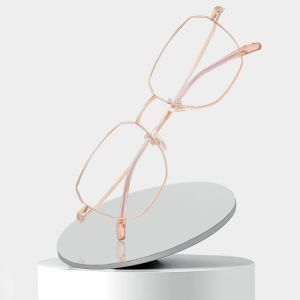 Business Bendable Titanium Frame Glasses Stainless Steel Frame Anti Scratch