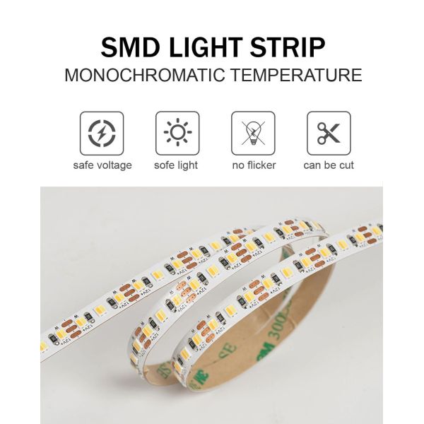 12v24v 8mm 6500K White Electroplate Flexible SMD2835 Led Strip Light for Your Benefit
