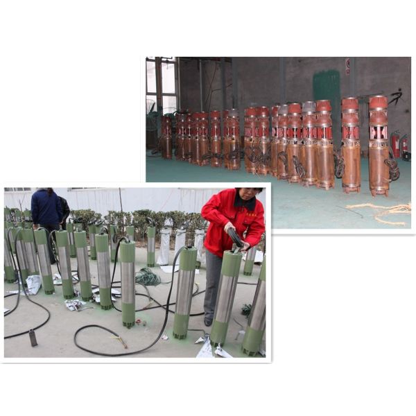 Long Distance Water Transfering Submersible Borehole Pumps Stainless Steel 304 316 Material