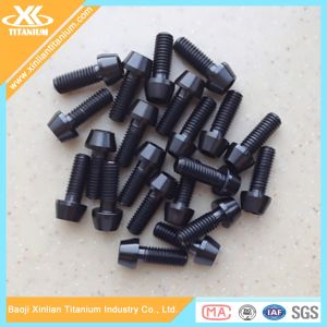 Quality Black Nitriding Titanium Hex Socket Tapered Head Screws for sale
