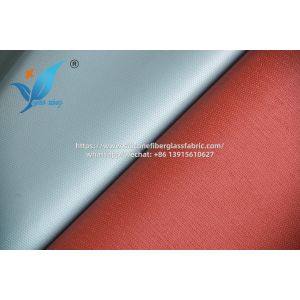 China 0.6mm Fireproof Silicone Fiberglass Fabric for Duct Connections on sale