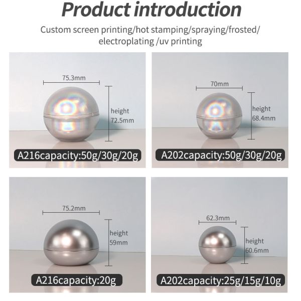 Round Shape Acrylic Cosmetic Jar 10g 20g 30g 50g Mini Cosmetic Jars For Skin Care Cream