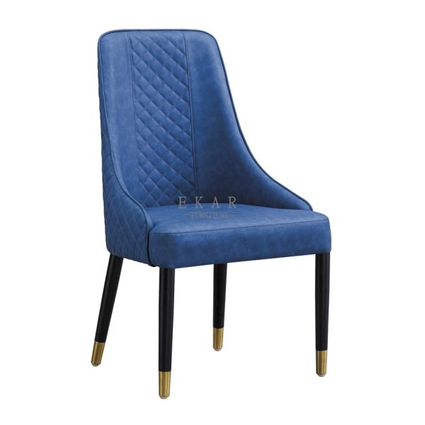 High Back Nordic Design Metal Leg Modern Dining Chair