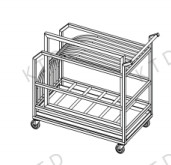 Buy Aluminium Tube Industrial Trolley Eco Friendly Frame Carrier Vertical Trolleybus at wholesale prices