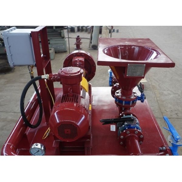 Vertical Skid Mounted Mud Mixer Hopper Venturi API 75HP APSLH