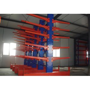 Quality Steel Pipe Cantilever Rack Adjustable Corrosion ProtectionStorage Shelf Warehouse for sale
