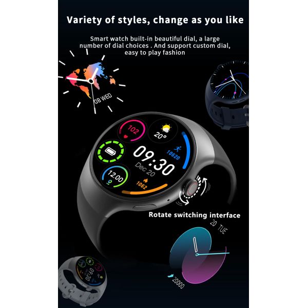 1.32 Inch 360×360 Intelligent Sports Bracelet BT4.0 250mA With Call Feature
