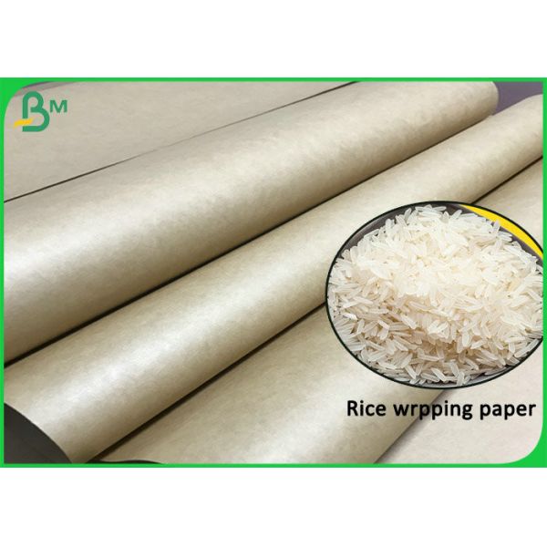 Buy Hard Burst Strength Rice Wrapping 80G 90G Uncoated Brown Papel Kraft Roll at wholesale prices