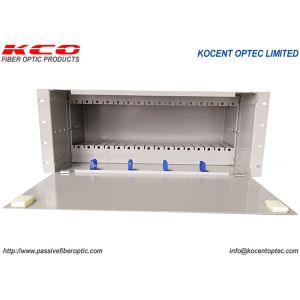 4U 16 Slot LGX PLC Fiber Optic Splitter Rack Mount Chassis Box for FTTH FTTx with 1x2 Split Way