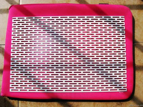 SHP-5: Slot hole perforated sheet with white PVC coating