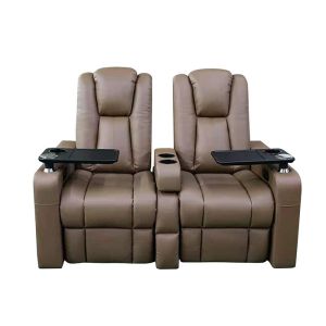 Reclining 2 Seat Movie Theater Couches With Cup Holder