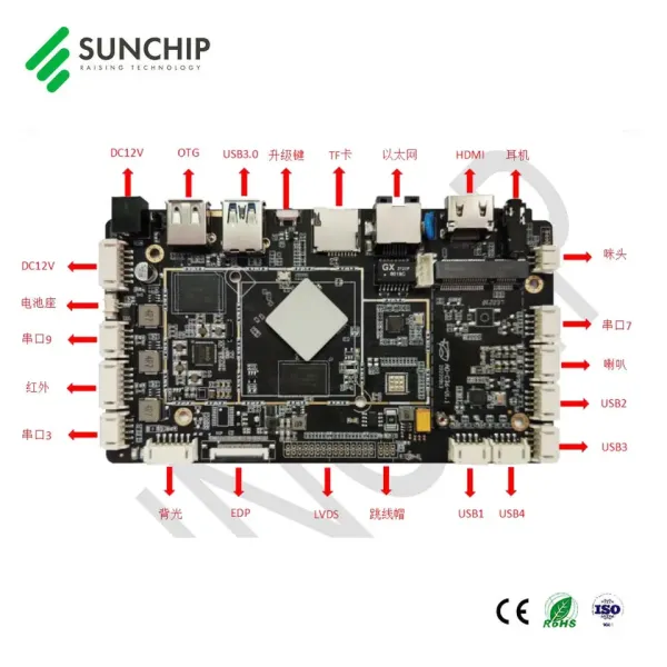 2GB RAM Android 11 Embedded ARM Board with Wi Fi 802.11 B/g/n and DC 12V/2A