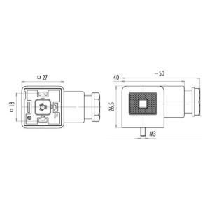 1/4 Threaded Solenoid Electrical Connector For Industrial