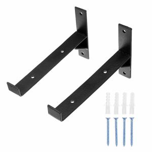 Floating Wall Shelf Bracket Heavy Duty L Shaped Metal Bracket with Powder Coat