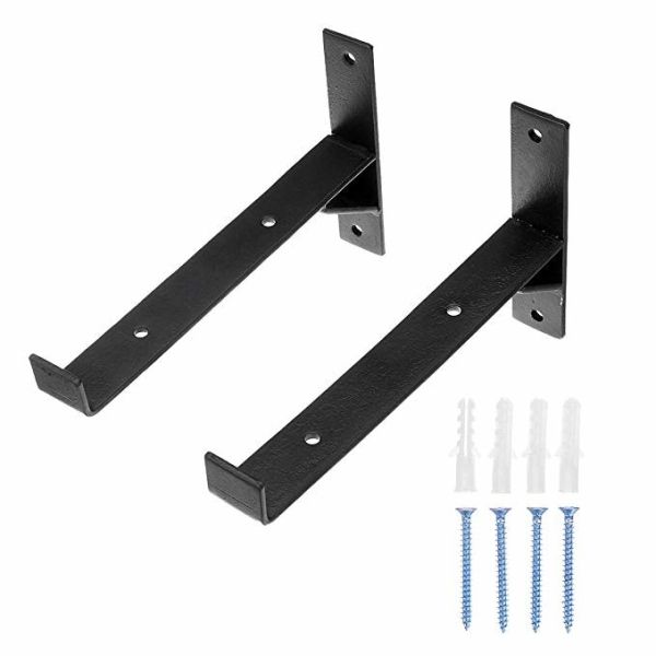 Floating Wall Shelf Bracket Heavy Duty L Shaped Metal Bracket with Powder Coat