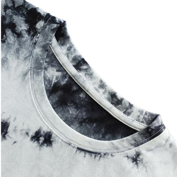 Adults Tie Dye Printing Men's T-shirt with Soft Hand Feel and 100% Cotton Fabric