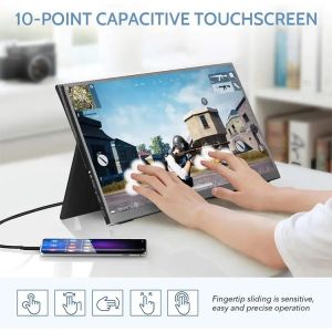 Travel Friendly Portable Dual Monitor USB-C/Mini HDMI Connection Two Extra IPS