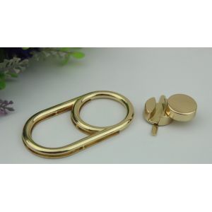 New style luxury bag accessories hardware light gold metal twist locks