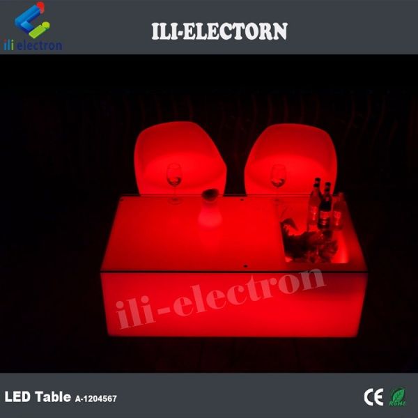 Outdoor Illuminated Ice Bucket Table Color Changing Water Resistant