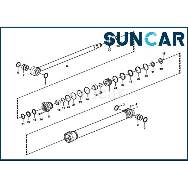 VOE14730095 SUNCARVO.L.VO Sealing Kit 14730095 EW205D Boom Cylinder Replacement Kit